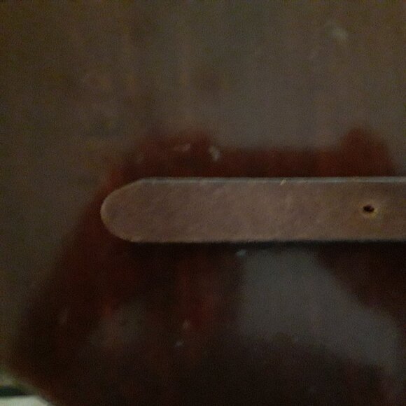 Ladies Genuine Italian Leather Brown Belt w/metal buckle, size M, 30" - Picture 6 of 6